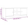 Mueble de TV ALTA madera maciza de pino blanco 112x35x41 cm de vidaXL, Muebles TV - Ref: Foro24-353936, Precio: 88,85 €, Desc...