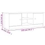 Mueble de TV ALTA madera maciza de pino blanco 112x35x41 cm de vidaXL, Muebles TV - Ref: Foro24-353936, Precio: 87,68 €, Desc...