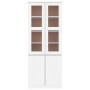 Armario vitrina ALTA madera maciza pino blanco 77x35x186,5cm de vidaXL, Aparadores - Ref: Foro24-353950, Precio: 298,13 €, De...