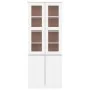 Armario vitrina ALTA madera maciza pino blanco 77x35x186,5cm de vidaXL, Aparadores - Ref: Foro24-353950, Precio: 314,39 €, De...