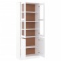 Armario vitrina ALTA madera maciza pino blanco 77x35x186,5cm de vidaXL, Aparadores - Ref: Foro24-353950, Precio: 298,13 €, De...
