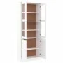 Armario vitrina ALTA madera maciza pino blanco 77x35x186,5cm de vidaXL, Aparadores - Ref: Foro24-353950, Precio: 314,39 €, De...