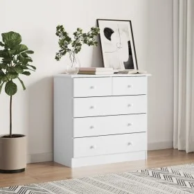 Chest of drawers ALTA solid white pine wood 77x35x73 cm by vidaXL, Drawers - Ref: Foro24-353922, Price: 149,81 €, Discount: %