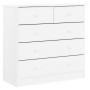 Cómoda cajonera ALTA madera maciza pino blanco 77x35x73 cm de vidaXL, Cajoneras - Ref: Foro24-353922, Precio: 141,18 €, Descu...