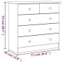 Chest of drawers ALTA solid white pine wood 77x35x73 cm by vidaXL, Drawers - Ref: Foro24-353922, Price: 149,81 €, Discount: %