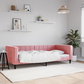 Sofá cama terciopelo rosa 90x200 cm de vidaXL, Camas y somieres - Ref: Foro24-354011, Precio: 187,88 €, Descuento: %