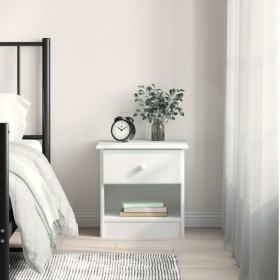 Mesita de noche ALTA madera maciza de pino blanco 41x35x41 cm de vidaXL, Mesitas de noche - Ref: Foro24-353914, Precio: 48,06...