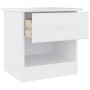 Mesita de noche ALTA madera maciza de pino blanco 41x35x41 cm de vidaXL, Mesitas de noche - Ref: Foro24-353914, Precio: 48,06...