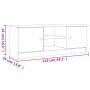Mueble de TV ALTA madera maciza de pino 112x35x41 cm de vidaXL, Muebles TV - Ref: Foro24-353935, Precio: 90,68 €, Descuento: %