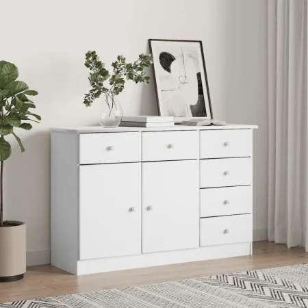 Aparador ALTA madera maciza de pino 112x35x73 cm de vidaXL, Aparadores - Ref: Foro24-353940, Precio: 170,48 €, Descuento: %