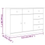 Aparador ALTA madera maciza de pino 112x35x73 cm de vidaXL, Aparadores - Ref: Foro24-353940, Precio: 173,36 €, Descuento: %