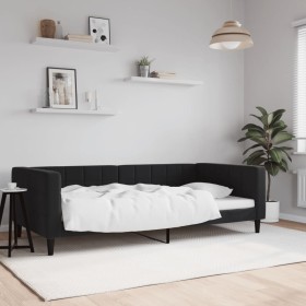Sofá cama terciopelo negro 100x200 cm de vidaXL, Camas y somieres - Ref: Foro24-354019, Precio: 189,06 €, Descuento: %