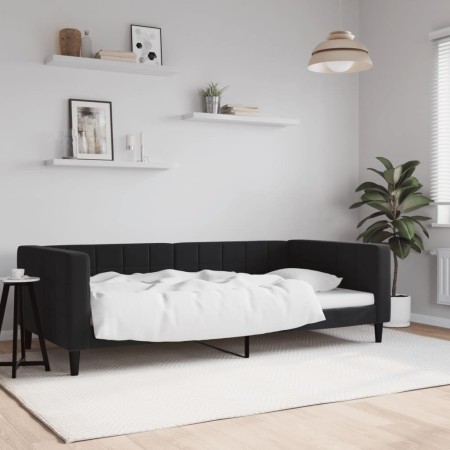 Sofá cama terciopelo negro 100x200 cm de vidaXL, Camas y somieres - Ref: Foro24-354019, Precio: 189,06 €, Descuento: %