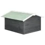 Caseta de cortacésped robótico madera abeto gris y blanco de vidaXL, Fundas para cortadoras de césped - Ref: Foro24-170879, P...