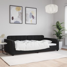 Sofá cama terciopelo negro 100x200 cm de vidaXL, Camas y somieres - Ref: Foro24-354069, Precio: 199,12 €, Descuento: %