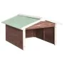 Caseta de cortacésped robótico madera abeto moca y blanco de vidaXL, Fundas para cortadoras de césped - Ref: Foro24-170880, P...