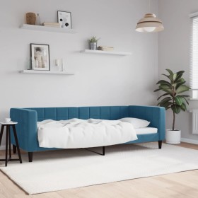 Sofá cama terciopelo azul 80x200 cm de vidaXL, Camas y somieres - Ref: Foro24-354000, Precio: 183,97 €, Descuento: %