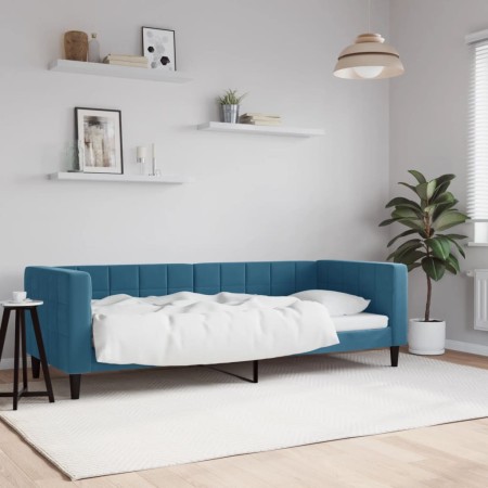Sofá cama terciopelo azul 80x200 cm de vidaXL, Camas y somieres - Ref: Foro24-354000, Precio: 183,97 €, Descuento: %