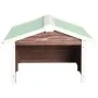 Caseta de cortacésped robótico madera abeto moca y blanco de vidaXL, Fundas para cortadoras de césped - Ref: Foro24-170880, P...