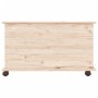 Baúl de almacenaje con ruedas ALTA madera maciza 73x39,5x44 cm de vidaXL, Baúles de almacenamiento - Ref: Foro24-353927, Prec...