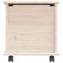 Baúl de almacenaje con ruedas ALTA madera maciza 73x39,5x44 cm de vidaXL, Baúles de almacenamiento - Ref: Foro24-353927, Prec...