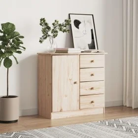 Aparador ALTA madera maciza de pino 77x35x73 cm de vidaXL, Aparadores - Ref: Foro24-353943, Precio: 110,40 €, Descuento: %