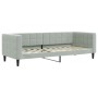 Sofá cama terciopelo gris claro 80x200 cm de vidaXL, Camas y somieres - Ref: Foro24-354001, Precio: 186,16 €, Descuento: %