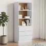 Librería con cajones ALTA madera de pino blanco 60x35x142 cm de vidaXL, Librerías y estanterías - Ref: Foro24-353952, Precio:...