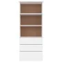 Librería con cajones ALTA madera de pino blanco 60x35x142 cm de vidaXL, Librerías y estanterías - Ref: Foro24-353952, Precio:...