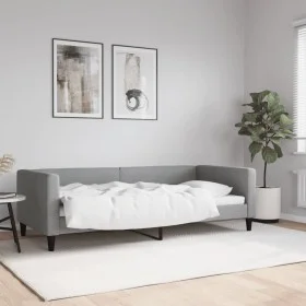 Light gray fabric sofa bed 90x200 cm by vidaXL, Beds and slatted bases - Ref: Foro24-353983, Price: 183,29 €, Discount: %