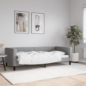Sofá cama tela gris claro 90x200 cm de vidaXL, Camas y somieres - Ref: Foro24-353983, Precio: 171,52 €, Descuento: %