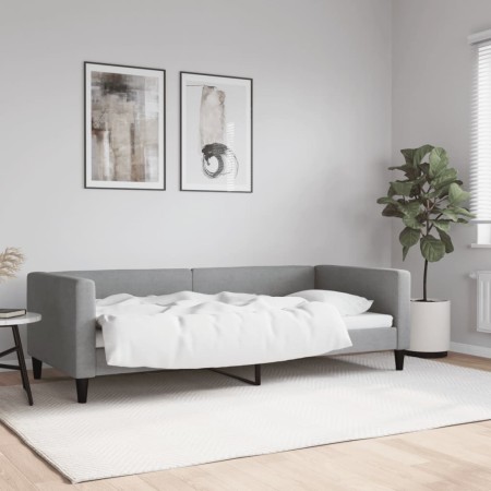 Sofá cama tela gris claro 90x200 cm de vidaXL, Camas y somieres - Ref: Foro24-353983, Precio: 171,52 €, Descuento: %