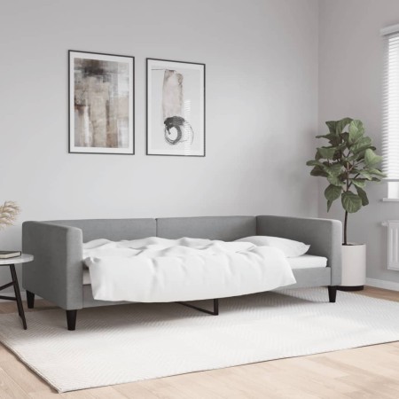 Sofá cama tela gris claro 100x200 cm de vidaXL, Camas y somieres - Ref: Foro24-353988, Precio: 157,18 €, Descuento: %
