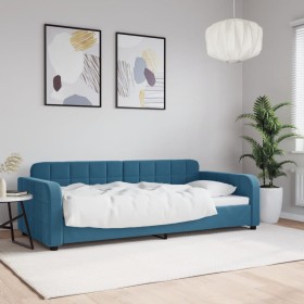 Sofá cama terciopelo azul 90x200 cm de vidaXL, Camas y somieres - Ref: Foro24-354057, Precio: 214,17 €, Descuento: %
