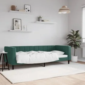 Dark green velvet sofa bed 80x200 cm by vidaXL, Beds and slatted bases - Ref: Foro24-354003, Price: 180,34 €, Discount: %