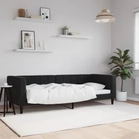 Black velvet sofa bed 80x200 cm by vidaXL, Beds and slatted bases - Ref: Foro24-354005, Price: 179,26 €, Discount: %