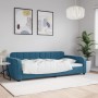 Sofá cama terciopelo azul 100x200 cm de vidaXL, Camas y somieres - Ref: Foro24-354064, Precio: 202,54 €, Descuento: %