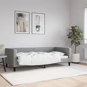 Sofá cama tela gris claro 90x190 cm de vidaXL, Camas y somieres - Ref: Foro24-353993, Precio: 203,82 €, Descuento: %
