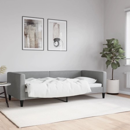 Sofá cama tela gris claro 90x190 cm de vidaXL, Camas y somieres - Ref: Foro24-353993, Precio: 215,90 €, Descuento: %