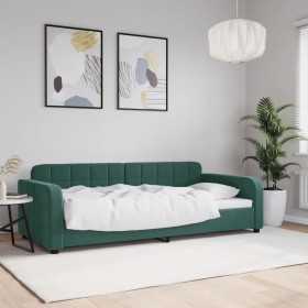 Sofá cama terciopelo verde oscuro 90x200 cm de vidaXL, Camas y somieres - Ref: Foro24-354060, Precio: 212,50 €, Descuento: %