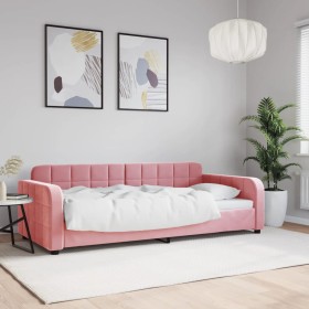 Sofá cama terciopelo rosa 90x200 cm de vidaXL, Camas y somieres - Ref: Foro24-354061, Precio: 267,87 €, Descuento: %