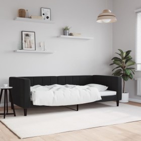 Sofá cama terciopelo negro 90x190 cm de vidaXL, Camas y somieres - Ref: Foro24-354023, Precio: 196,04 €, Descuento: %