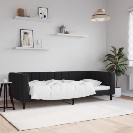 Sofá cama terciopelo negro 90x190 cm de vidaXL, Camas y somieres - Ref: Foro24-354023, Precio: 196,04 €, Descuento: %
