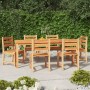 Juego de comedor de jardín 7 piezas madera maciza de teca en Conjuntos de jardín | Comprar online en Foru.es