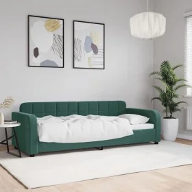 Sofá cama terciopelo verde oscuro 80x200 cm de vidaXL, Camas y somieres - Ref: Foro24-354053, Precio: 185,30 €, Descuento: %