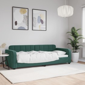 Sofá cama terciopelo verde oscuro 80x200 cm de vidaXL, Camas y somieres - Ref: Foro24-354053, Precio: 189,17 €, Descuento: %