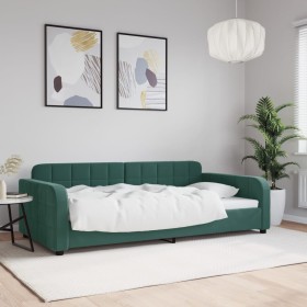 Sofá cama terciopelo verde oscuro 100x200 cm de vidaXL, Camas y somieres - Ref: Foro24-354067, Precio: 200,18 €, Descuento: %
