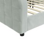 Sofá cama terciopelo gris claro 100x200 cm de vidaXL, Camas y somieres - Ref: Foro24-354065, Precio: 253,91 €, Descuento: %