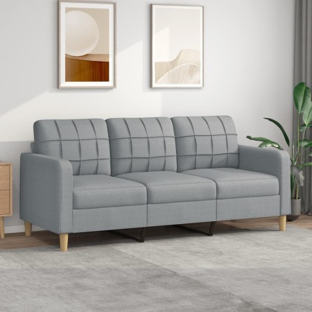 Sofá de 3 plazas de tela gris claro 180 cm de vidaXL, Sofás - Ref: Foro24-359099, Precio: 259,35 €, Descuento: %