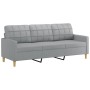 Sofá de 3 plazas de tela gris claro 180 cm de vidaXL, Sofás - Ref: Foro24-359099, Precio: 259,35 €, Descuento: %